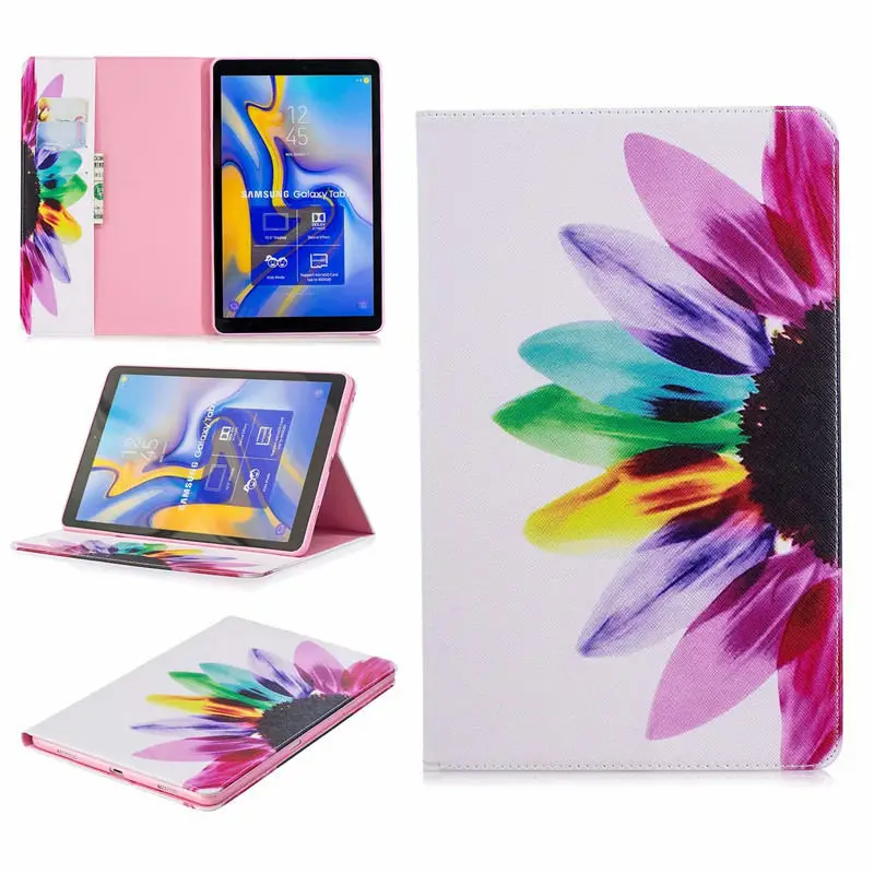Флип-чехол с изображением совы медведя для samsung Galaxy Tab A A2 10," T590 T595 T597 SM-T595, умный чехол, чехол для планшета, спящий режим, подставка - Цвет: 01