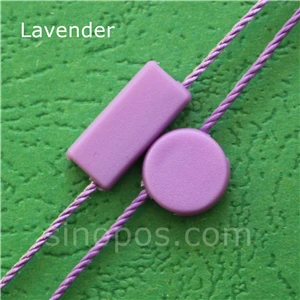 Lavender Двойные вилки цветные вешалки, герметик двойные петли боковая пряжка петли замок круглый сердечник крепеж этикетка с ценником моток веревки - Цвет: Lavender