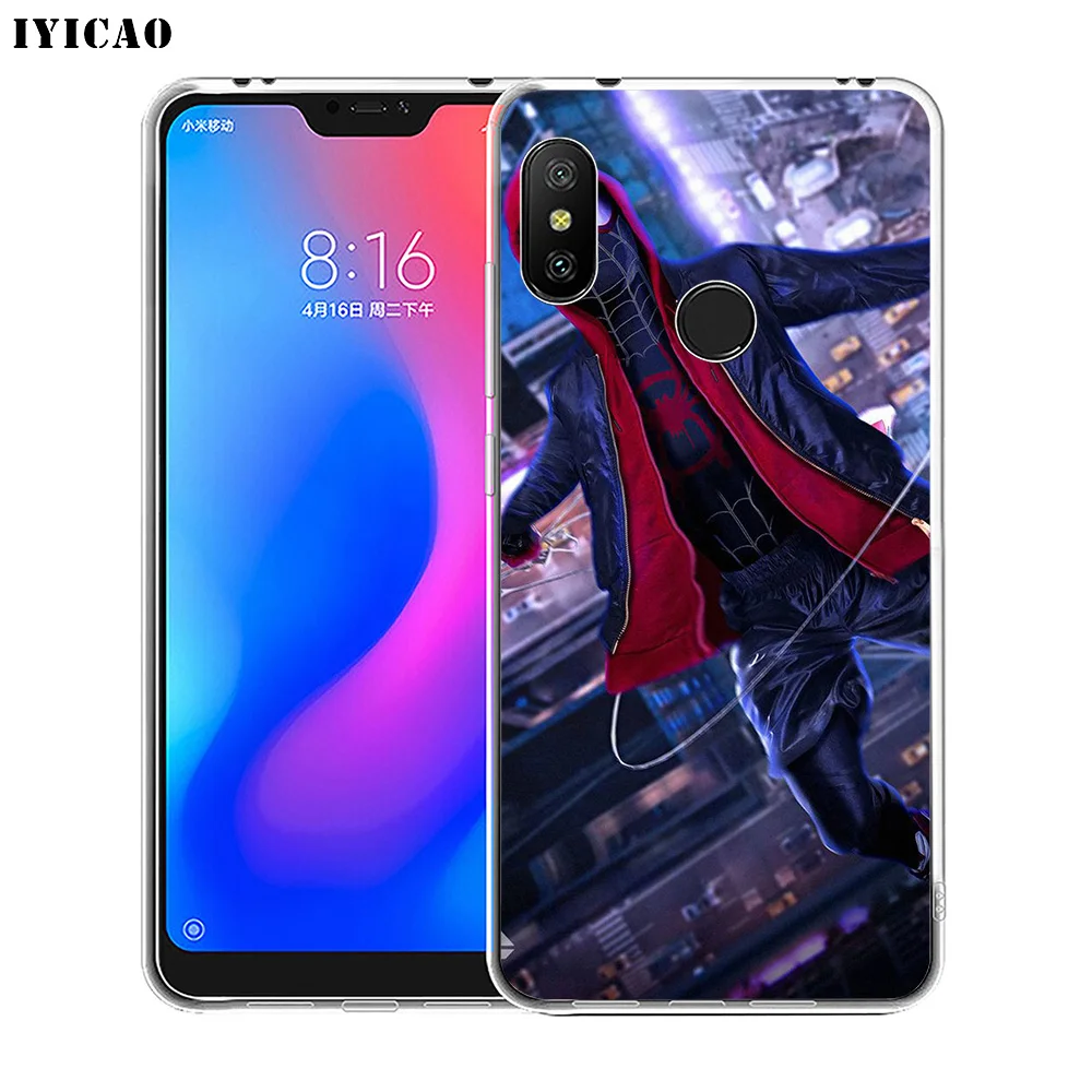 Мягкий силиконовый чехол для телефона IYICAO Spider Man in The Verse Xiaomi Redmi 4A 5A 6A Note 7 6 5 Pro Plus 4X