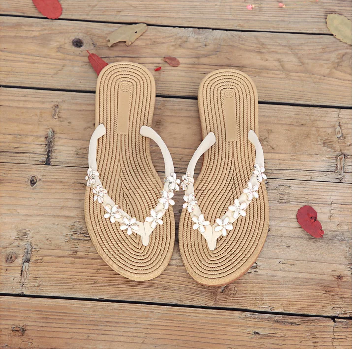 2017 летние модные сандалии на плоской подошве с маленькими цветами крутые женские