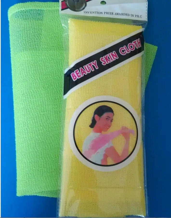 للبيع بواسطة DHL 100 قطعة/الوحدة النايلون اليابانية التقشير الجمال الجلد حمام دش غسل القماش منشفة فرك الظهر