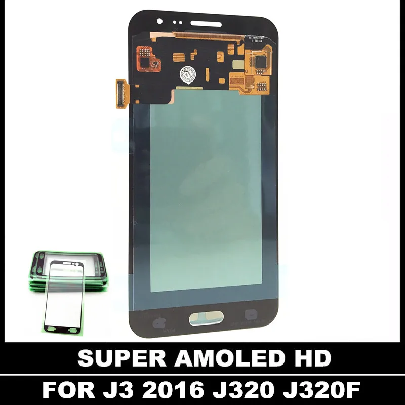 100% AMOLED LCD для Samsung Galaxy J3 2016 J320 J320A J320F J320P J320M J320Y J320FN телефон LCDS Дисплей сенсорный