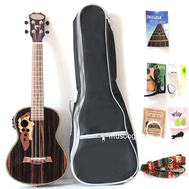 26 дюймов все Blackwood Tenor акустическая электрическая укулеле с шпренгельная Стяжка