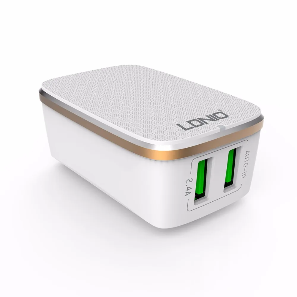 LDNIO a2204 быстрой зарядки стены Зарядное устройство ЕС США Великобритании Plug 2 USB 2.4a