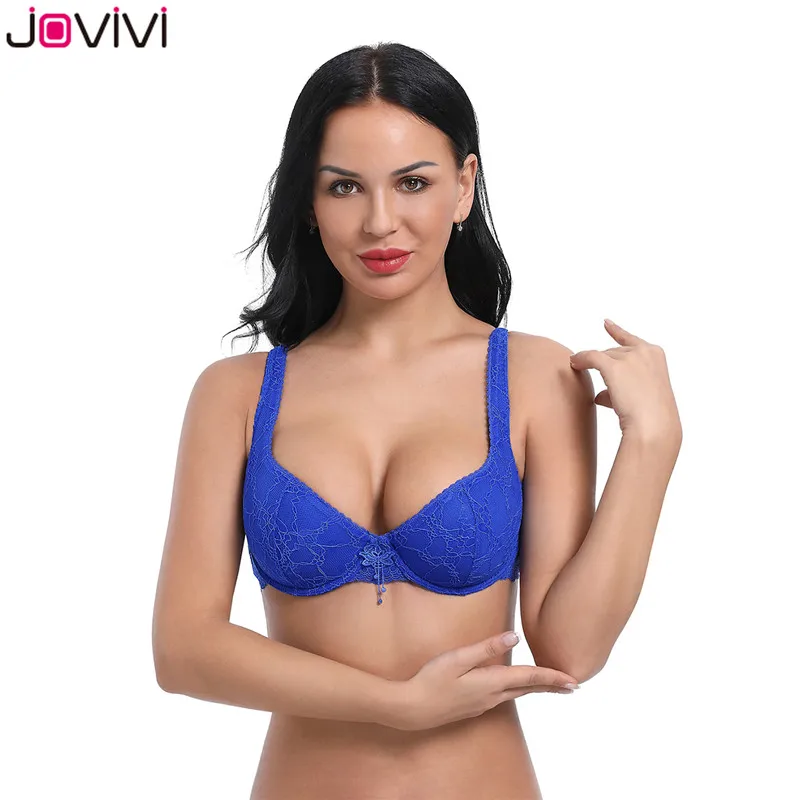 Jovivi 2019 женский бюстгальтер на косточках удобный кружевной для повседневной