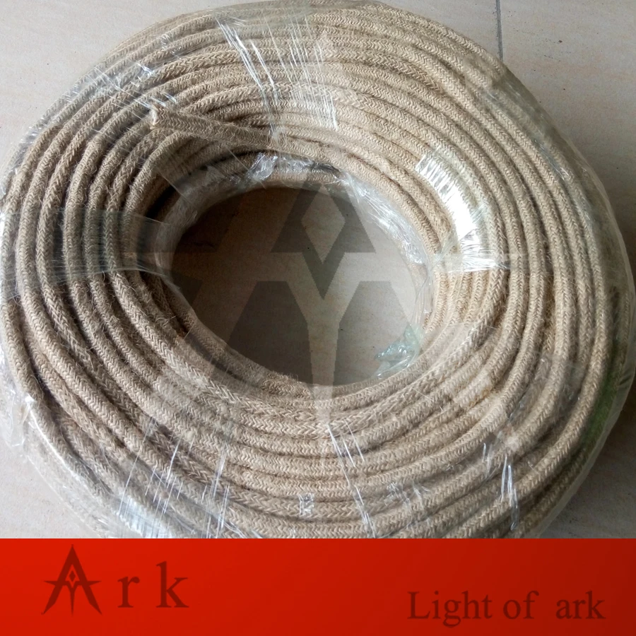 5m/lot Edison Vintage Round Electrical Wire Loft Rope Cable Retro Textile Braided Pendant Light Lamp Cord 2*0.75mm | Обустройство