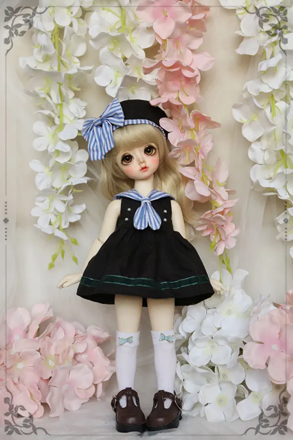 BJD Кукла одежда костюм черная в западном стиле моряка для 1/6 1/8 Imda3.0 Одежда