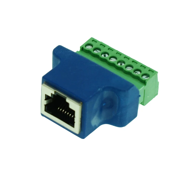 Цветной разъем RJ45 для подключения к винтовым терминальный адаптер гнездовой 8