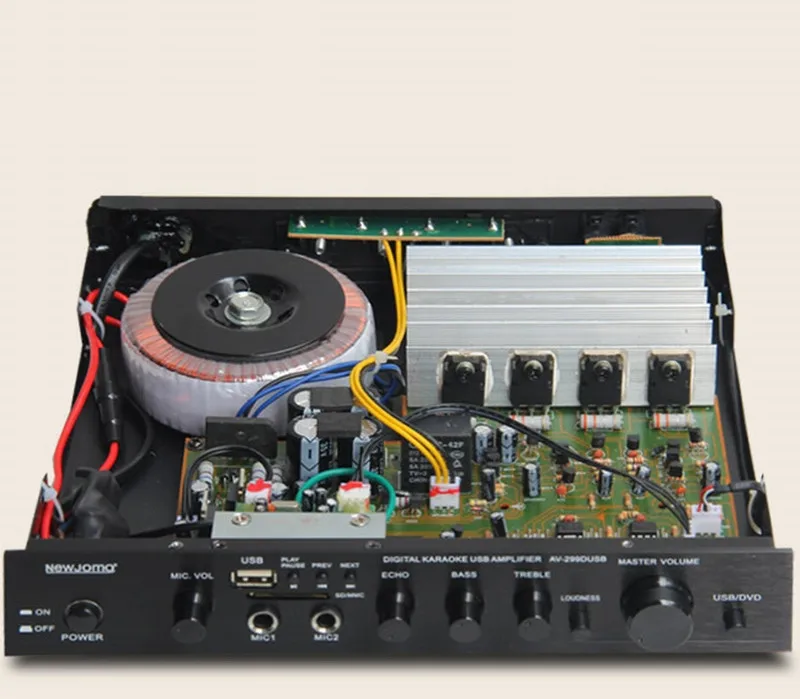 AV-299D 120 Вт 4 Ом 2,0 канальный HIFI fever 1941/5198 Power tube домашний Bluetooth аудио усилитель с USB SD MP3 микрофоном