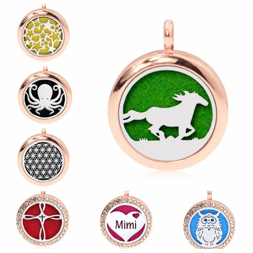 Лошадь Осьминог Мими крест Звезды 25 мм духи эфирное масло диффузор медальон