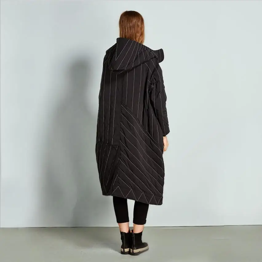 Высокое качество, зимняя новая коллекция, свободный стиль, длинный пуховик с капюшоном, женский зимний теплый толстый пуховик, wq649, Заводской магазин