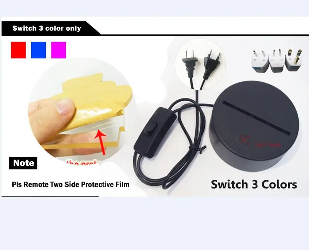 Креативный футбольный воздушный шарик ночник Спортивный 3D светодиодный USB лампа RC сенсорный пульт дистанционного управления красочный градиентный визуальный подарок для мальчика - Испускаемый цвет: Switch one 3 Color