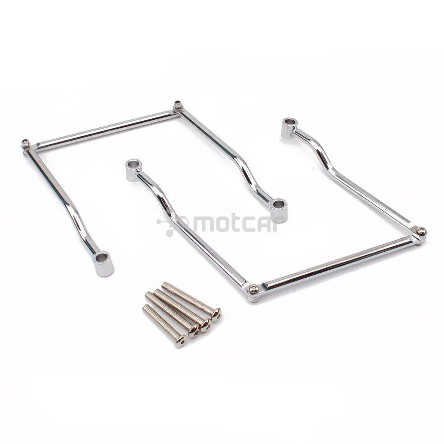 1x мотоциклетная хромированная седельная сумка поддержка регулируемого