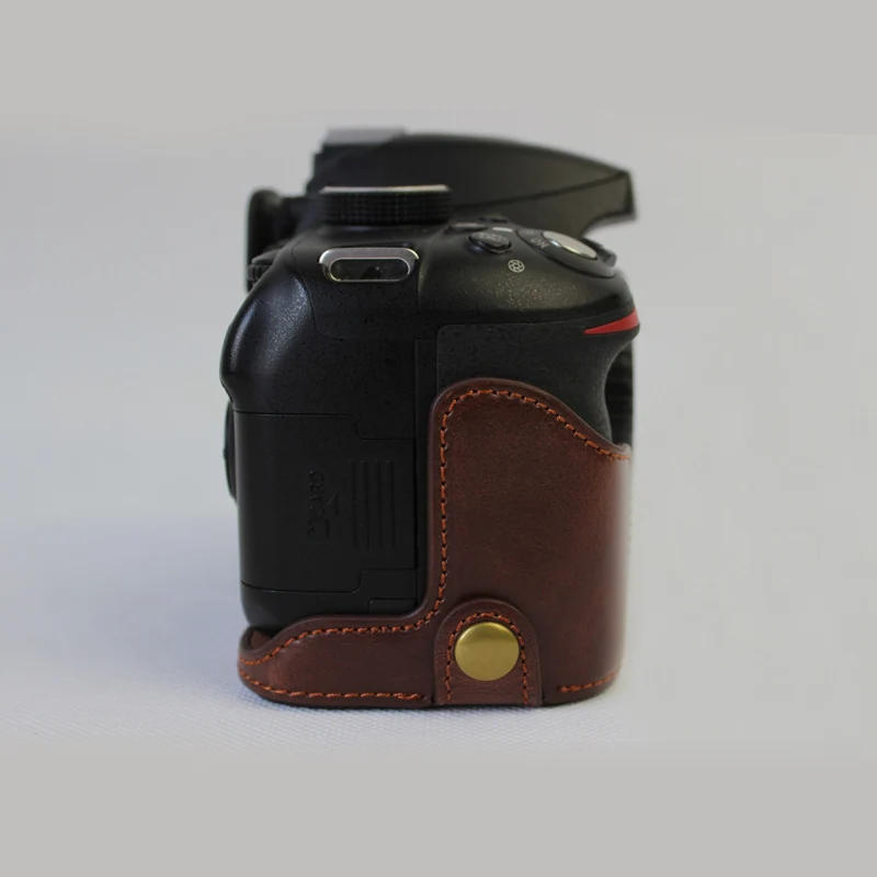 Чехол из искусственной кожи с полукорпусом для Nikon D3200 D3300 D3400 DSLR камера сумка
