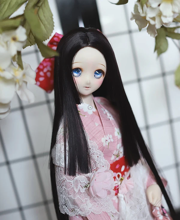 Детская игрушка ручной работы аксессуары для кукол 1/6 1/4 1/3 BJD/SD парик черная ночь