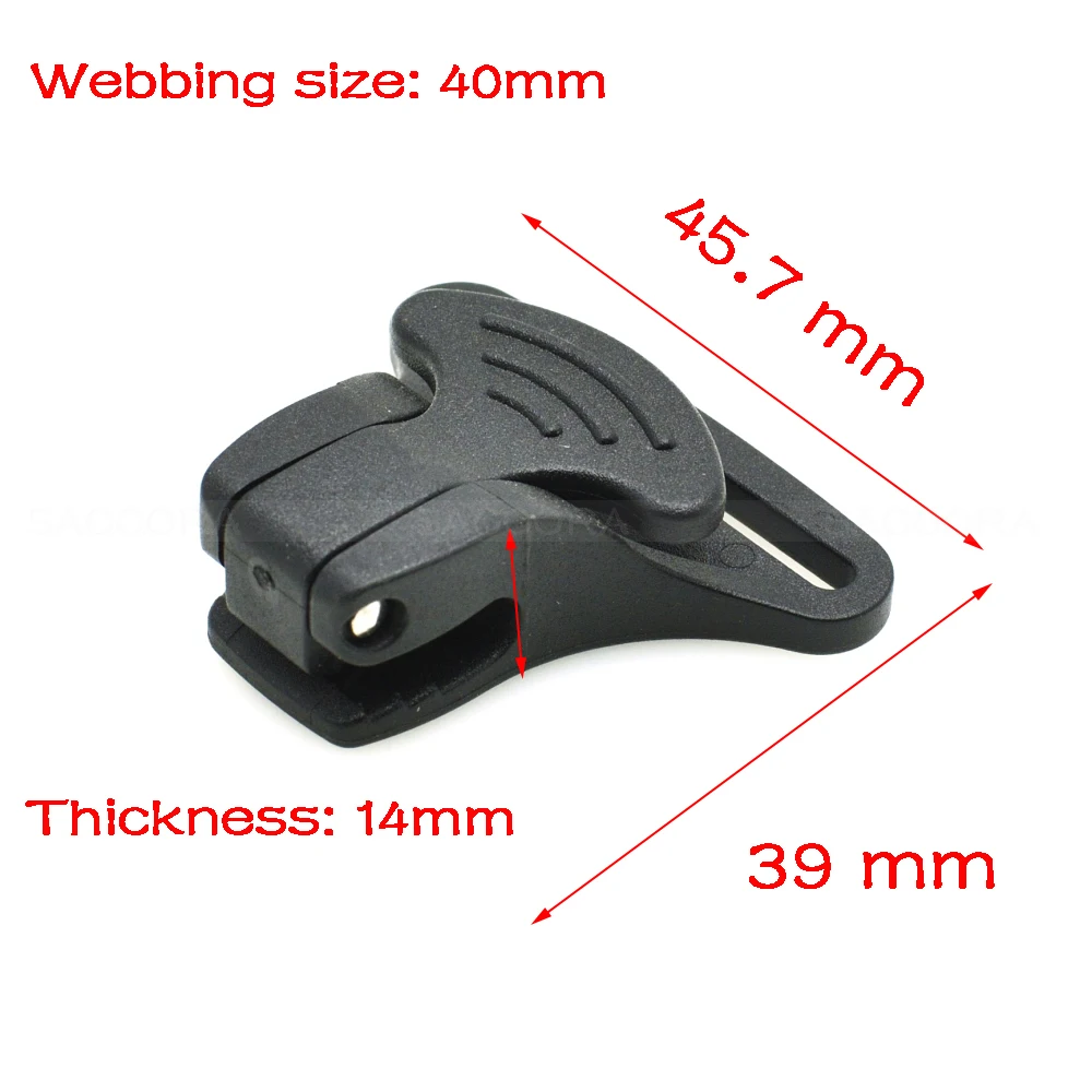 Черный пластиковый зажим для рюкзака или сумки 40 мм|clip for bag|clips plasticclips black |