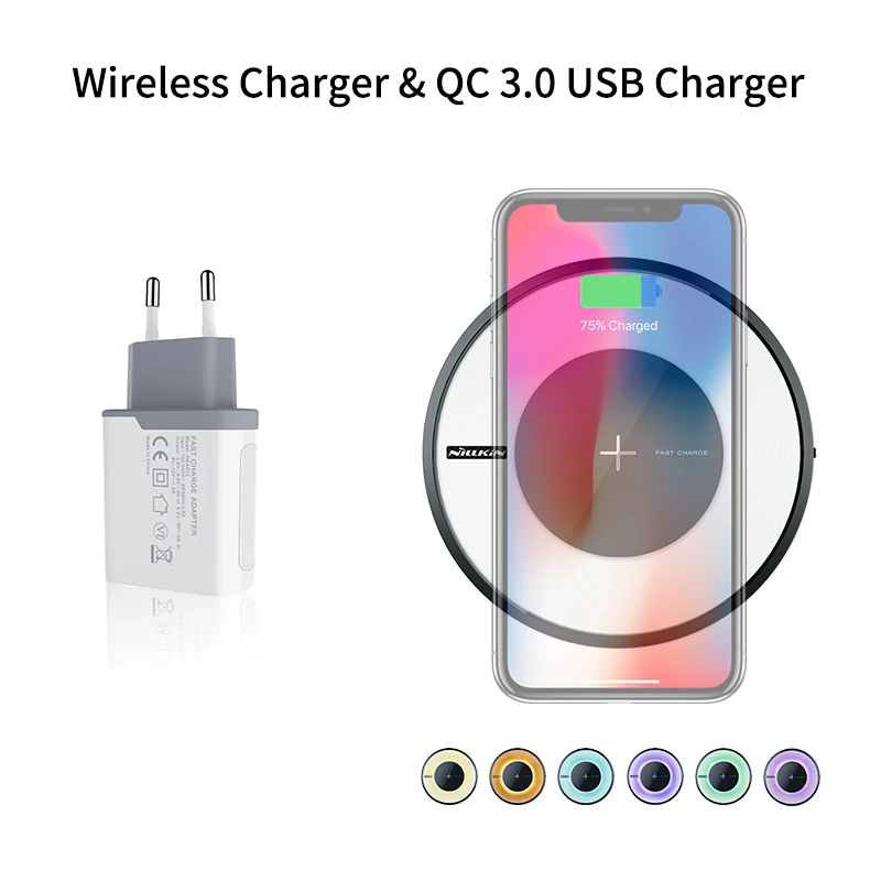 Быстрая Беспроводной Зарядное устройство Nillkin Ци зарядного устройства с QC 3 0