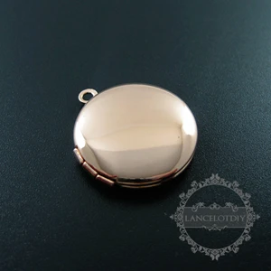 Rose Gold 20 мм розовое золото, серебро, золото, бронза, старину серебро латунь круглый фото медальон в винтажном стиле фото медальон кулон очарование 1111059 - Окраска металла: Rose Gold