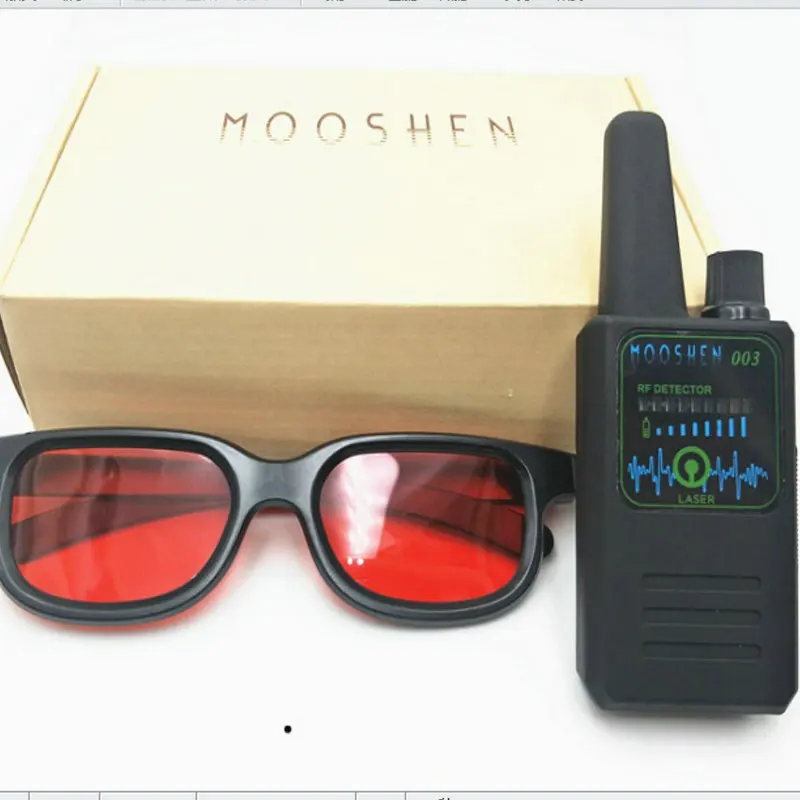 Highly sensitive M003 RF Signal detector Bug Anti-spy Detector Camera GSM Audio Bug Finder GPS Scan GPS Signal Lens Scan glasses