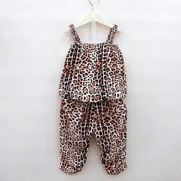 Комплект из 2 предметов для маленьких девочек милый Леопардовый жилет с