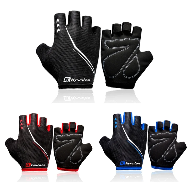 

1 Pair Unisex Cycling Bike Bicycle Gloves Half Short Finger Anti slip Outdoor Sports Breathable Riding Gloves Sponge Pad Gloves