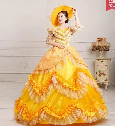 

orange victoria royal dress for women royal wedding dress luxury women medieval dress medieval princess dress