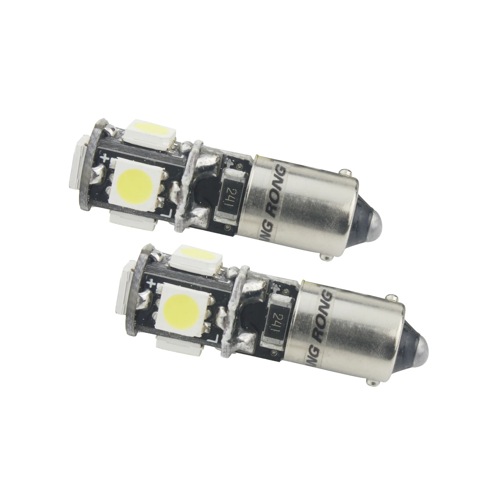 ANGRONG 2 шт. H6W BAX9s 5 SMD ксеноновый белый СВЕТОДИОДНЫЙ дневной стояночный боковой