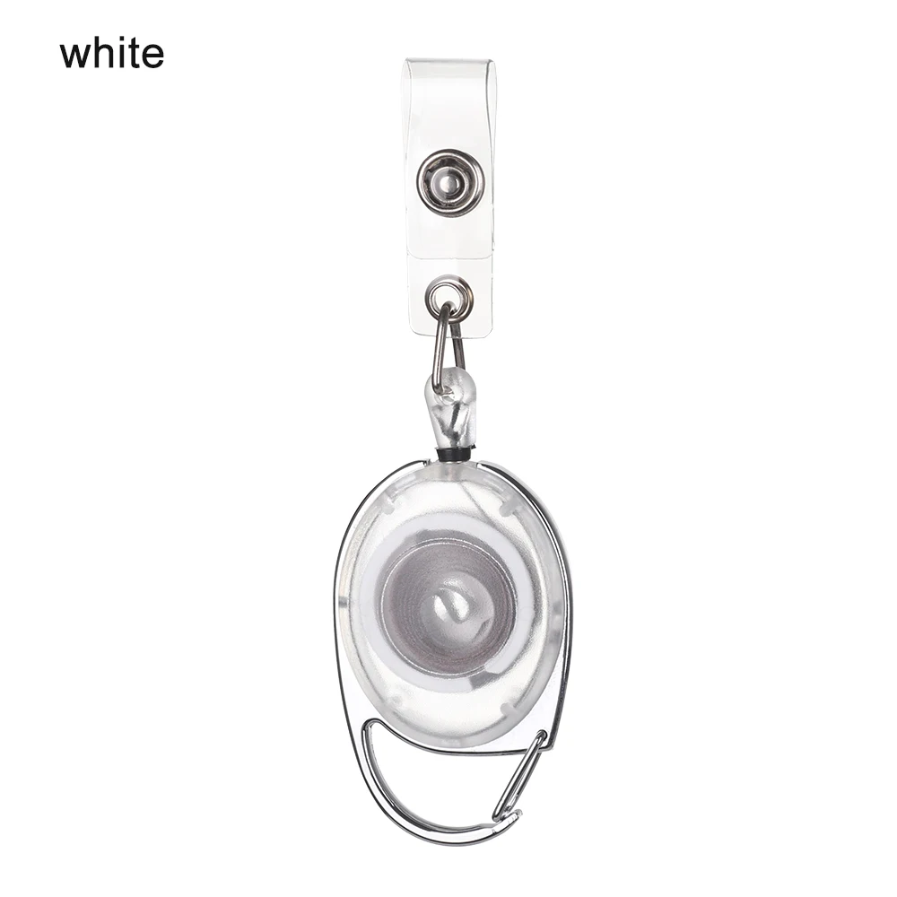 Style 1 - white 2 стиля выдвижной значок шнур для ID Имя держатель карты шейный ремень легкое ожерелье подвесная Веревка катушки брелок зажимы - Цвет: Style 1 - white