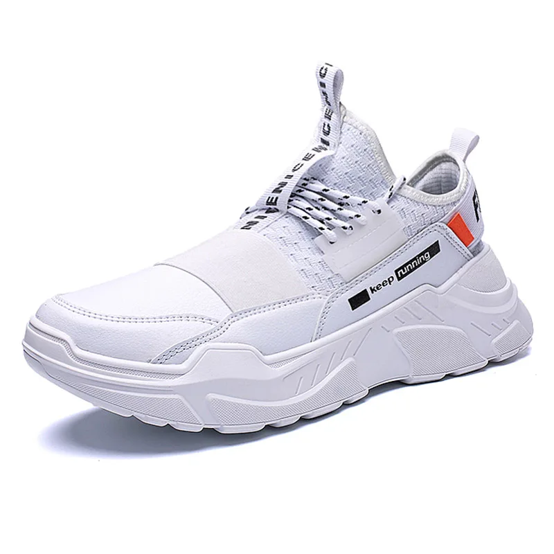 White A BomKinta Tenis Masculino Adulto; коллекция года; сезон весна-лето; Ультра-светильник; кроссовки для мужчин; модные сетчатые дышащие вулканизированные туфли для мужчин - Цвет: White A
