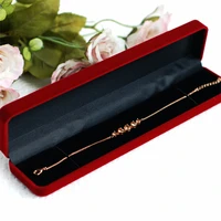 new design high quality 6pcslot 21 54 72 5cm long bracelet packaging box velvet wedding necklace display gift box