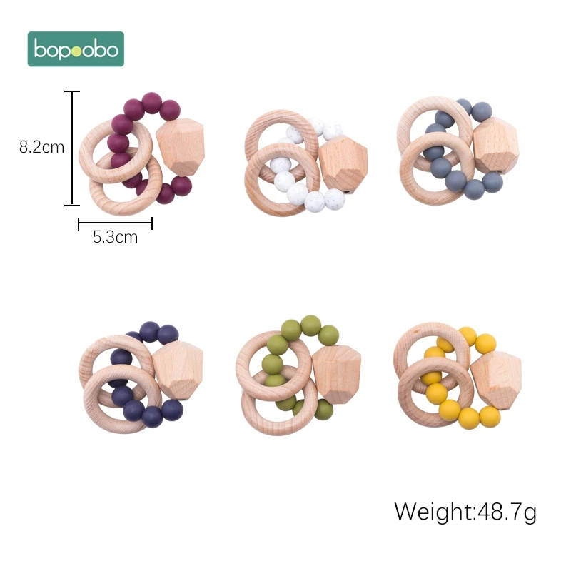Bopoobo 1 шт. силиконовый без бисфенола А прорезыватель зуб бусина детский