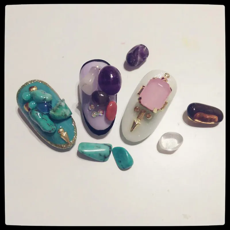 10 г натуральный нефритовый гравий Стразы для дизайна ногтей хрустальный камень в