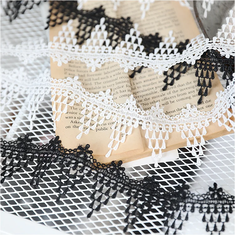 4 метров/много тонкой Корея водослива Embrodered кружевной отделкой обрезки ткани DIY
