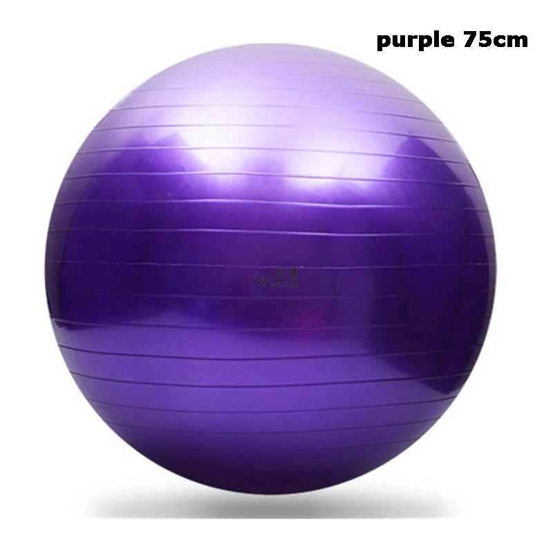 purple75cm Спорт Йога баллон бола фитнес, пилатес мяч Оборудование Тренажерный зал на баланс развивающая Фитнес мяч ПВХ тренировки Массажный мяч 25 см 65 см 75 см 85 см - Цвет: purple75cm