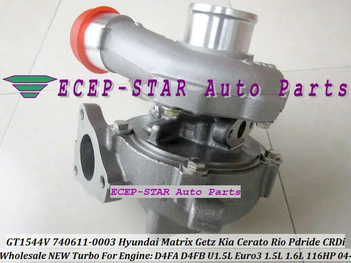 Бесплатная доставка GT1544V 740611 5001S 5002S турбо для HYUNDAI Matrix Getz KIA Cerato Rio Pdride 1.5L CRDi D4FA D4FB