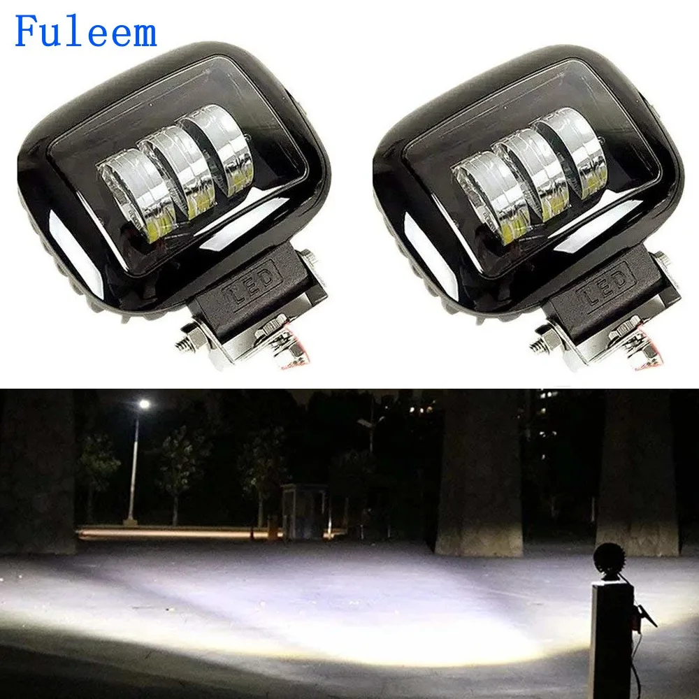 Fuleem 2PCS 30W LED Light Bar Led Spot Work Lights Driving Fog 6500k Waterproof for Off-road Truck Car ATV SUV | Автомобили и