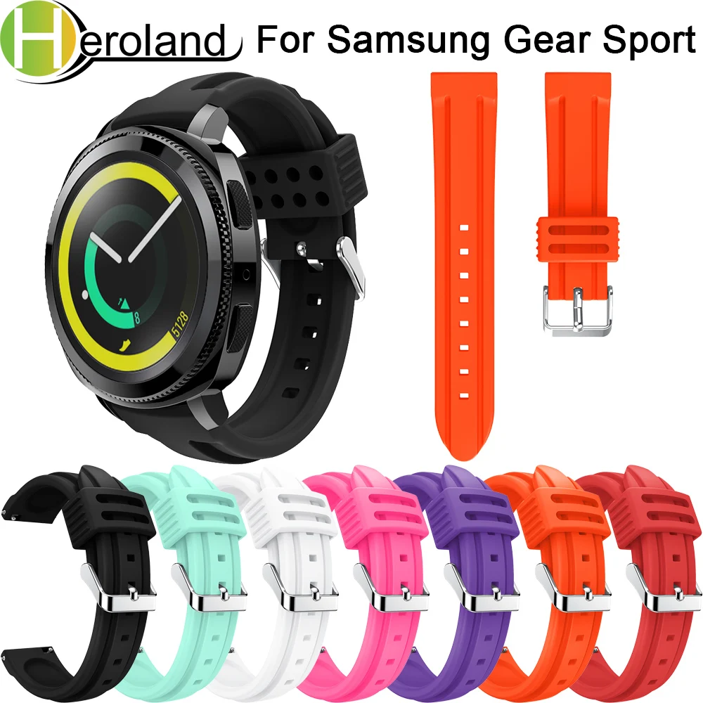 Спортивный силиконовый ремешок для часов Samsung Gear 20 мм спортивные Сменные