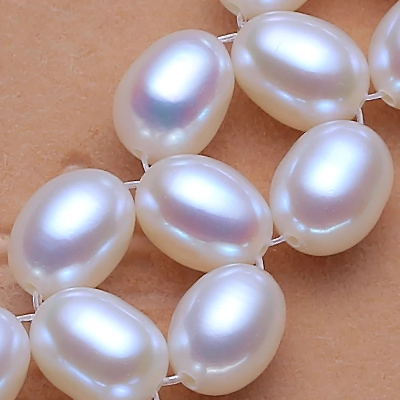2017 Мода 6 7 мм Райс Пресной Воды Pearl Choker Ювелирные Изделия Стерлингового Серебра 925