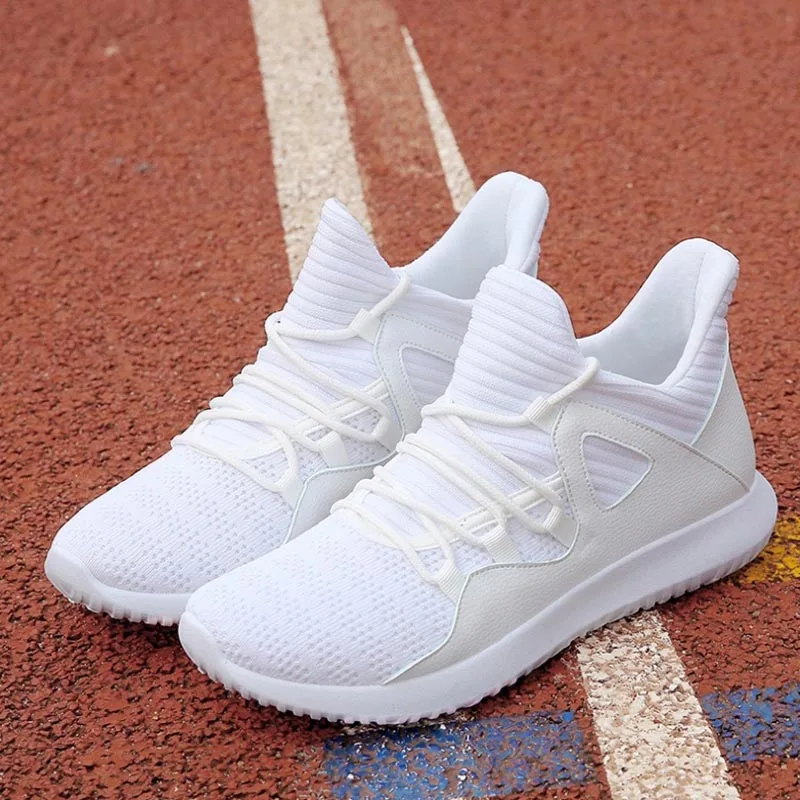 Male Sneakers Mesh Breathable Running Shoes Men Black Red White Anti Slip Outdoor Sport Shoes Athletic Training Footwear for Men