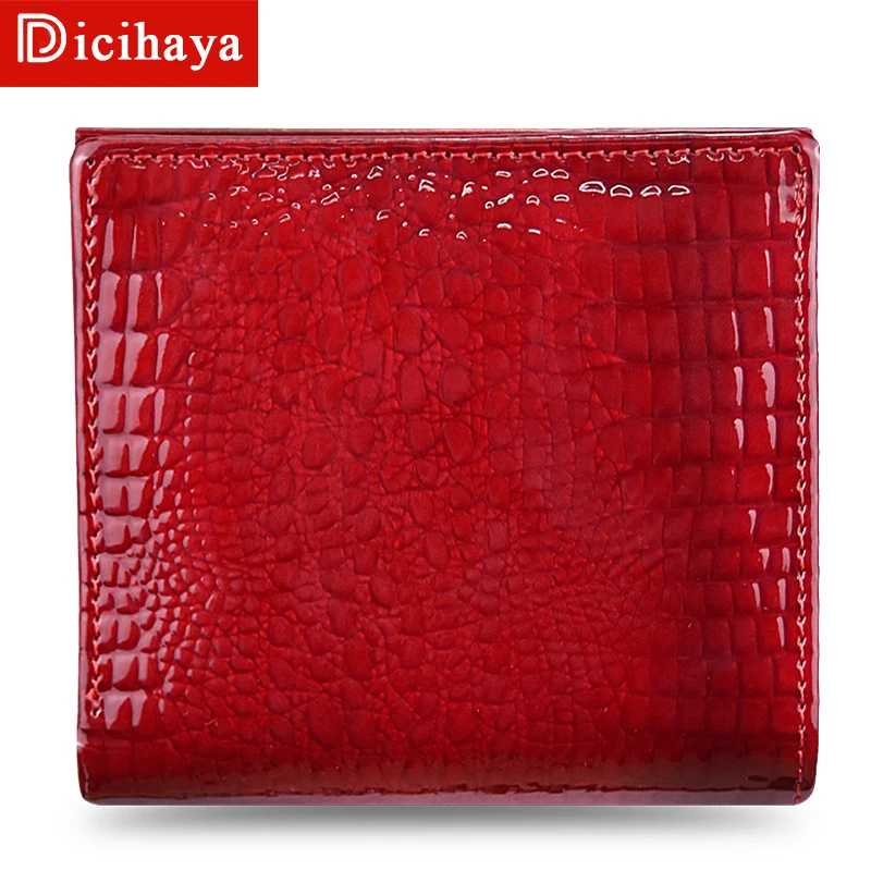 DICIHAYA, мини-кошелек, женские кошельки из натуральной кожи, с сумкой для монет, Аллигатор, на застежке, короткий кошелек, женские маленькие кошельки и кошельки
