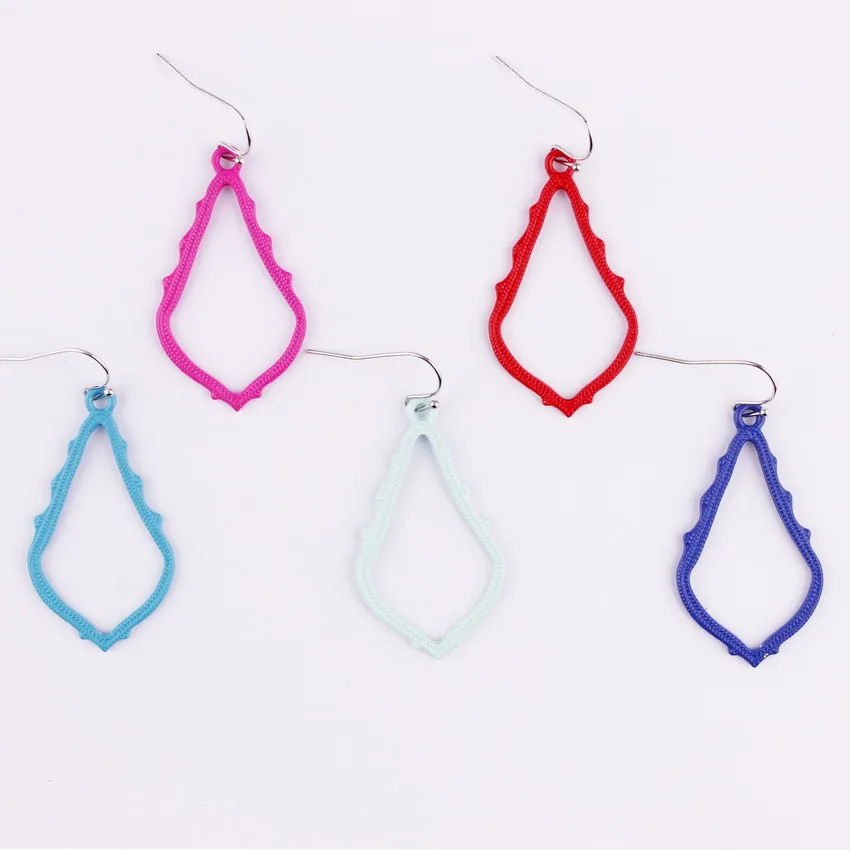 Богемные разноцветные фирменные серьги капельки из сплава с отрезами для люстры