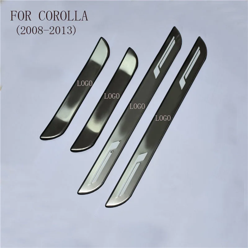 

4 шт., защитная Накладка на порог из нержавеющей стали для Toyota Corolla 2008-2013