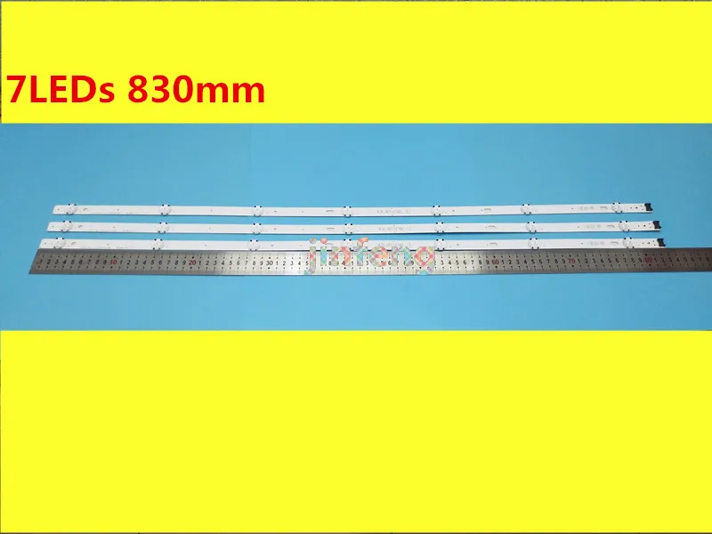 New1set = 3 шт. 7 светодиодный s 830 мм фонарь для LG TV 43UJ634V 43LJ61_FHD_L LC43490059A LC43490058A Innotek 17Y 43inch_A