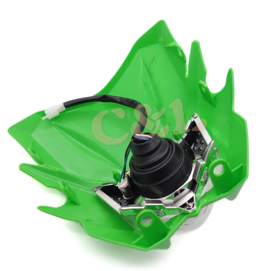 Фара передняя пластиковая для мотоцикла зеленая H4|headlights for|headlights headlightheadlight h4 |