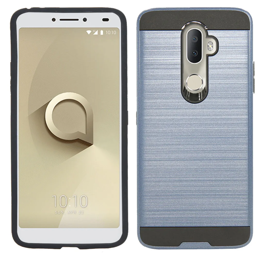 For Alcatel 3v Case Hybrid Brushed Armor Anti Scratch Dual Layer Soft TPU &amp Hard Back Cover 3V 5099 5099D 5099A | Мобильные