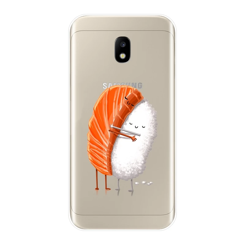 Милый мягкий силиконовый чехол для телефона Sushi Food Samsung Galaxy J3 J5 J7 2015 2016 2017 J4 J6 J8 Plus