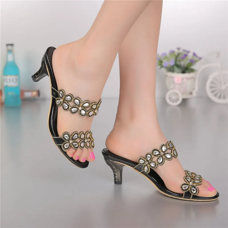 of 2015 new manufacturers on behalf diamond thick with female slippers mouth size shoes wedding | Обувь