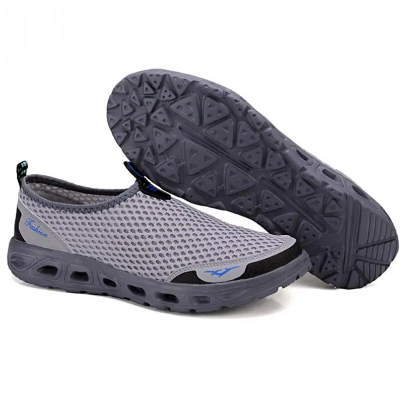 Men Mesh Breathable Slip On Shoes Lightweight Absorb Shock Walking Outdoor Flats Sneakers Summer Casual | Обувь