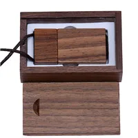 JASTER из натурального дерева орех usb+ Свадебная подарочная коробка usb флеш-накопитель 4 ГБ 8 ГБ 16 ГБ 32 ГБ 64 ГБ usb флешка - Цвет: Walnut usb and box