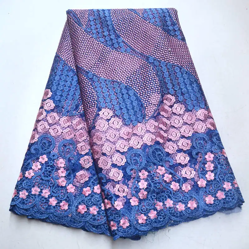 2019 Высокое качество Тюль Африканское кружево с бисером ткань камнями вышитые